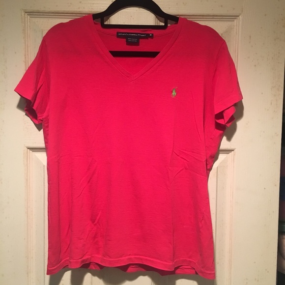 Ralph Lauren Sport Pink V Neck - Picture 1 of 3